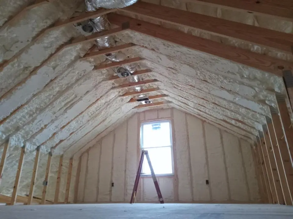 Spray foam roofing application for Crawl Space Insulation project in Sherwood